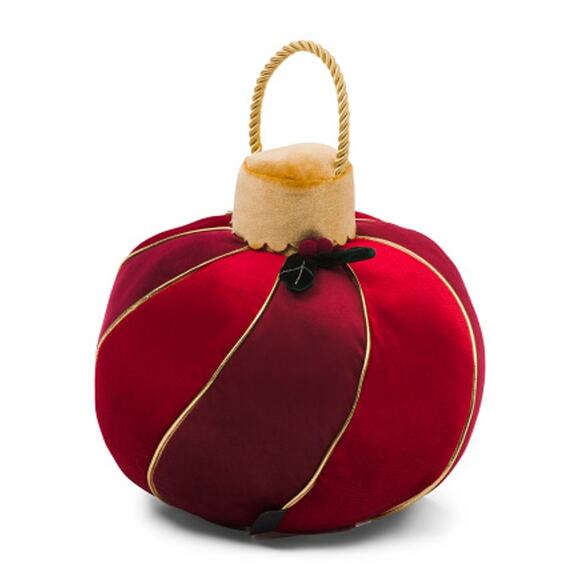 Rachel Zoe Velvet Christmas Ornament Pillow 10in Red Designer Holiday Decor New - Picture 1 of 13